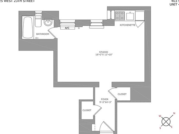 2nd image of 225 W 23rd St APT 4F