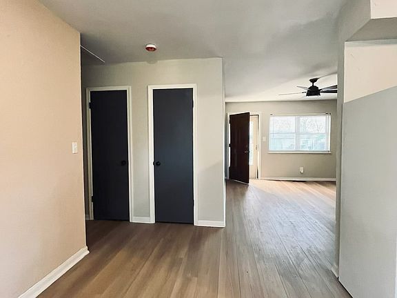 View from dining area to front door.