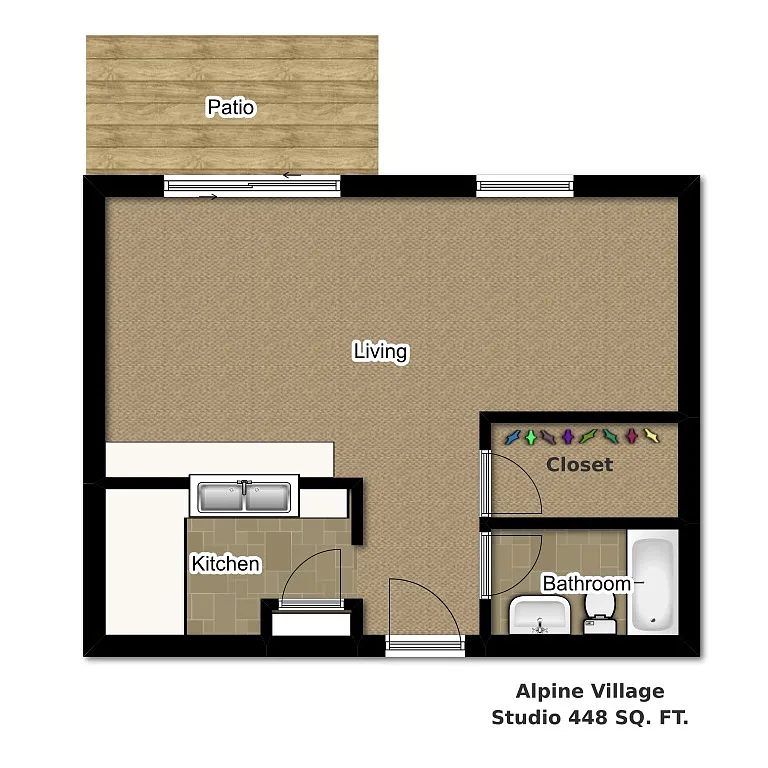 Floor plan Standard Studio