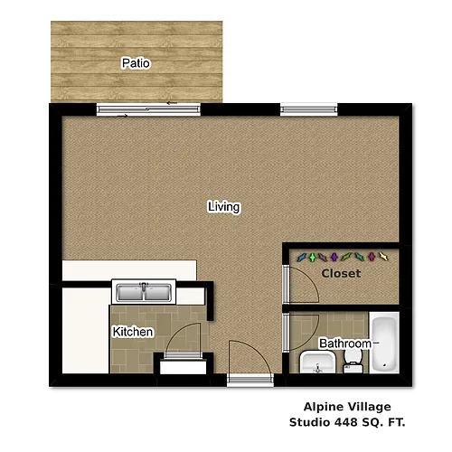 Floor plan Standard Studio