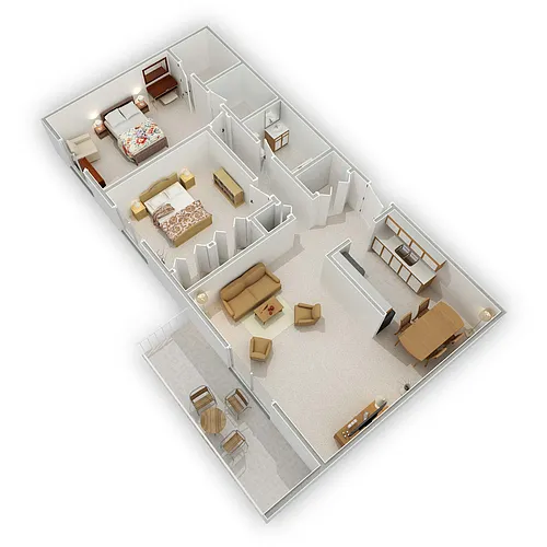 Floor plan 2 Bedroom Standard