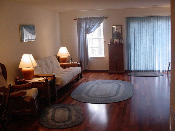 Gorgeous new hardwood floors throughout spacious living room and dining area.