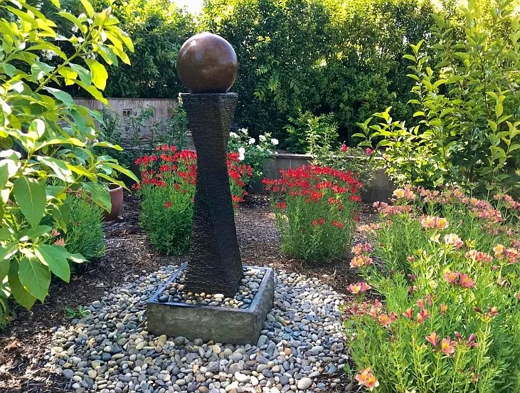 Backyard Fountain Garden