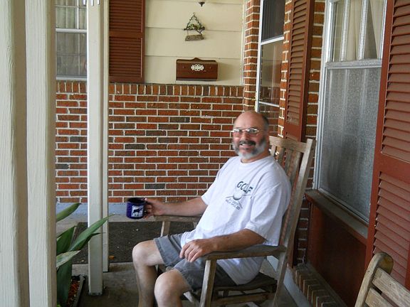 Sitting on the front porch