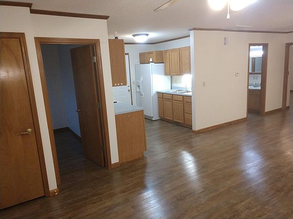 Living room looking into kitch