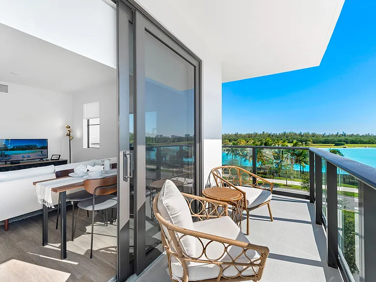 Apartments include private balconies or terraces