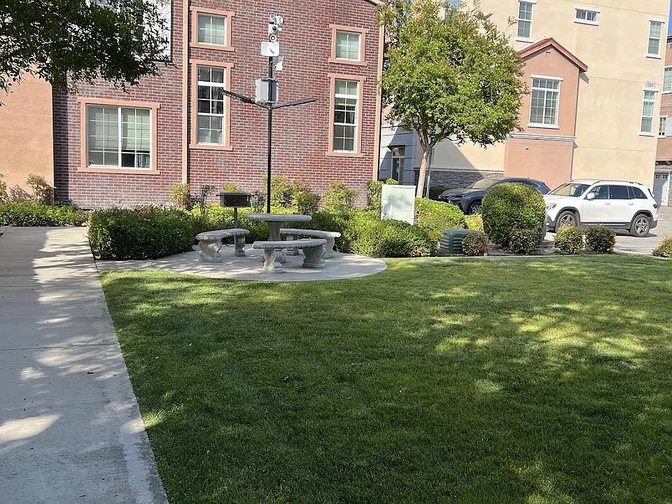 Garden area with BBQ pit