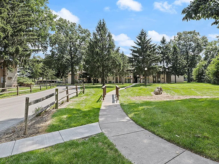 Walkways and Open, Green Lawn Space