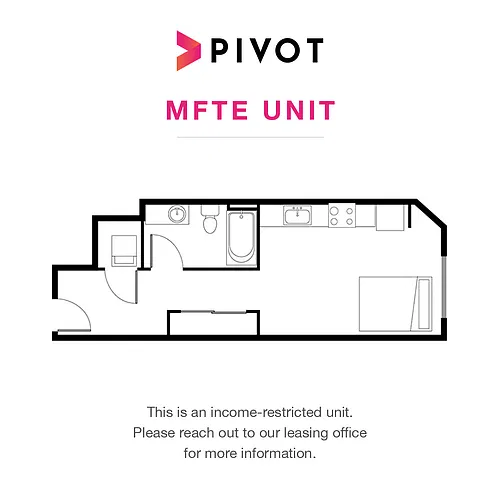 Floor plan Studio B MFTE APPLICANTS ONLY