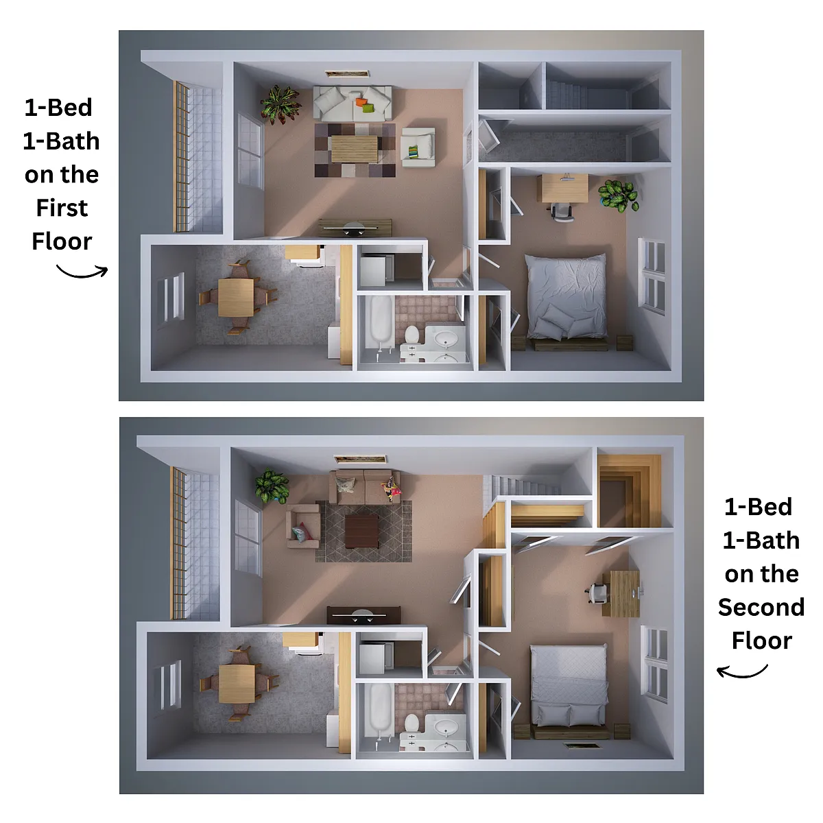 Floor plan 1-Bedroom Apartment