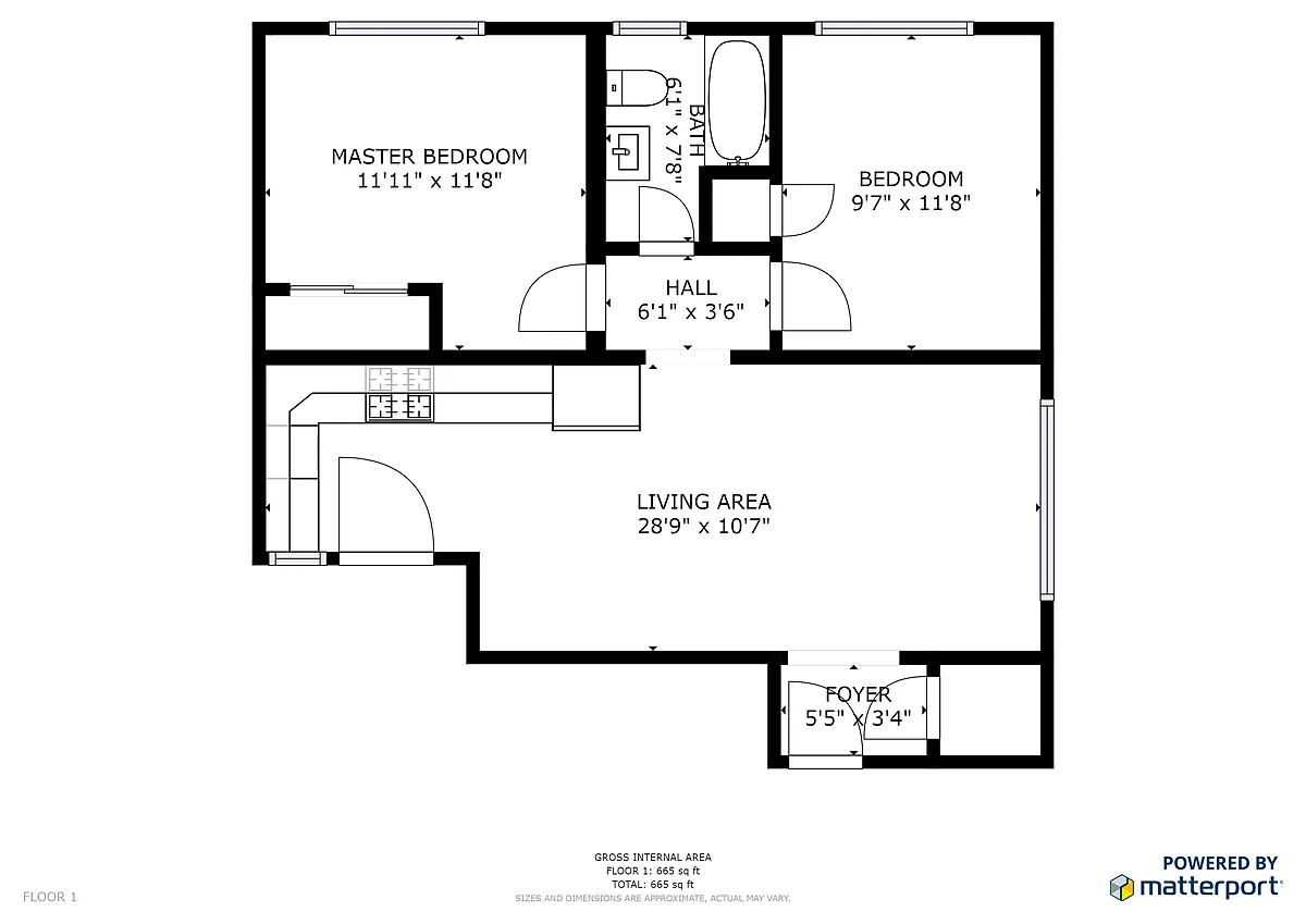 Floor plan Two Bedroom