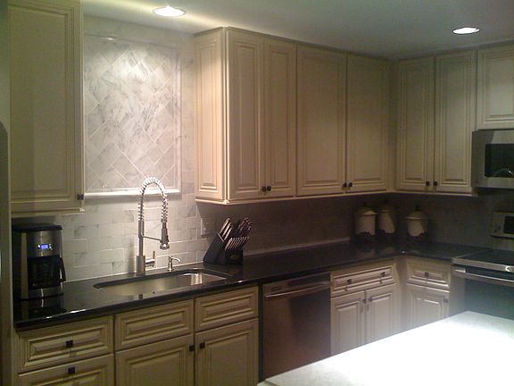Carerra Marble and Black granite