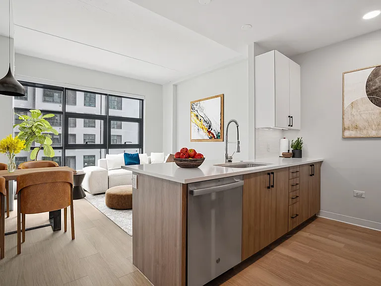 The Alcott Kitchen and Living Room