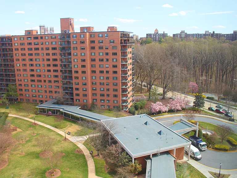View of Landscaped Building Grounds