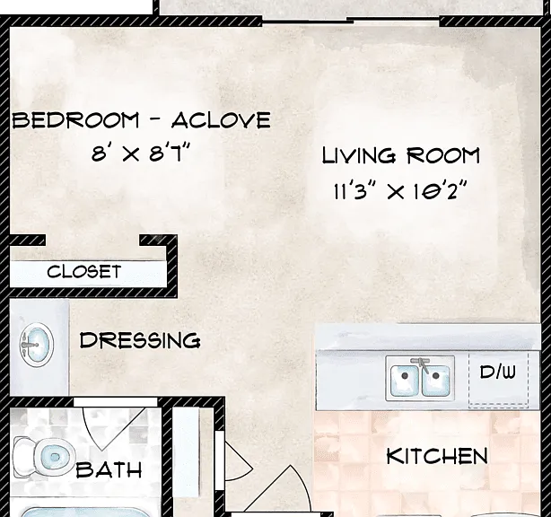 Studio Floorplan Diagram