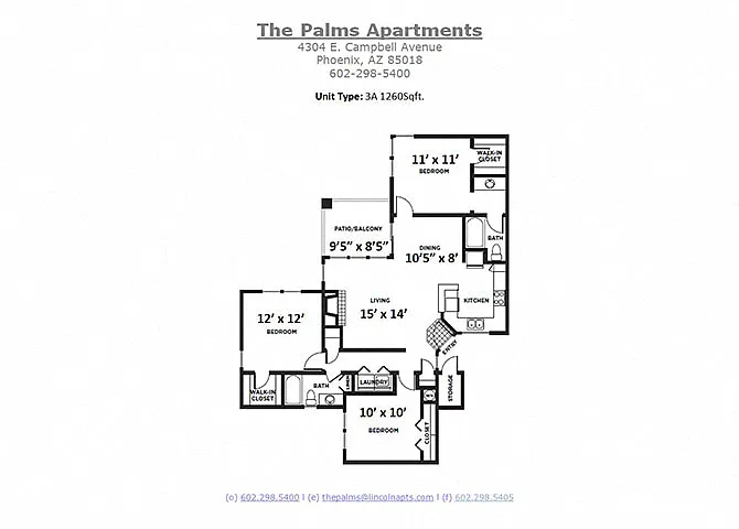 Floor plan Three Bedroom