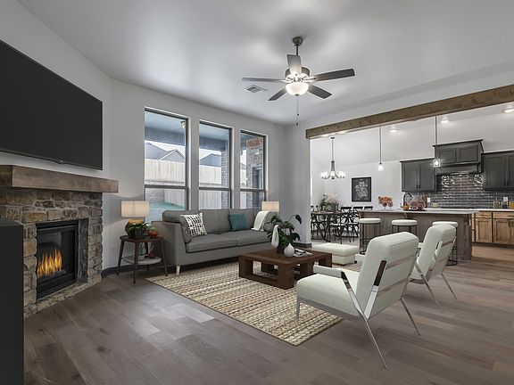 Living Room, Dining Area Kitchen