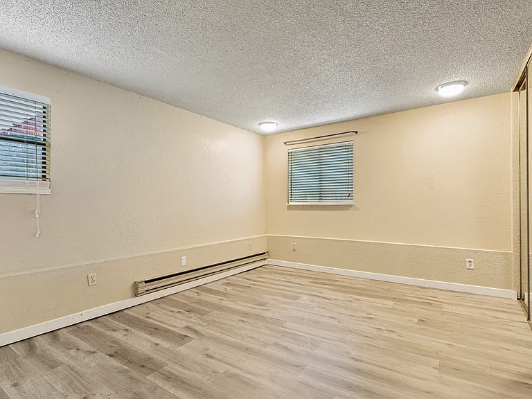 Bright master spacious bedroom with new floor