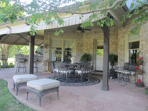 Patio next to grilling area