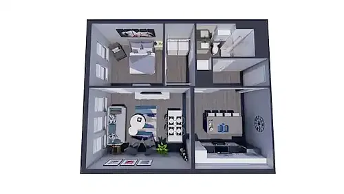 Floor plan Bldng 1- Interior 765 SF