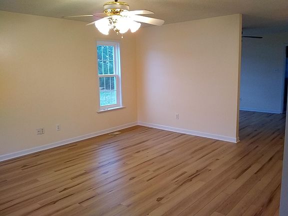 Living room with band new luxury vinyl floor