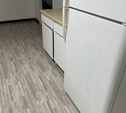 kitchen area showing new flooring