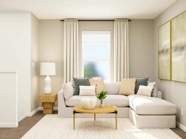 The upstairs loft is perfect for a media room or office.
