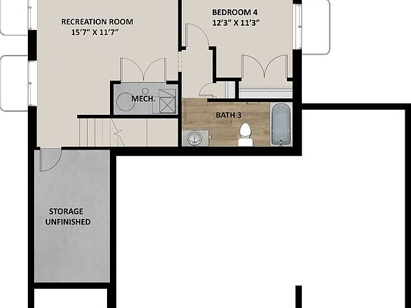 OPTIONAL FINISHED BASEMENT WITH BEDROOM 4