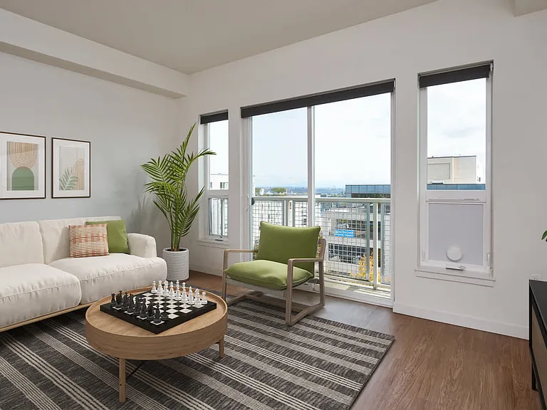 Living Room with Balcony and Hard Surface Flooring