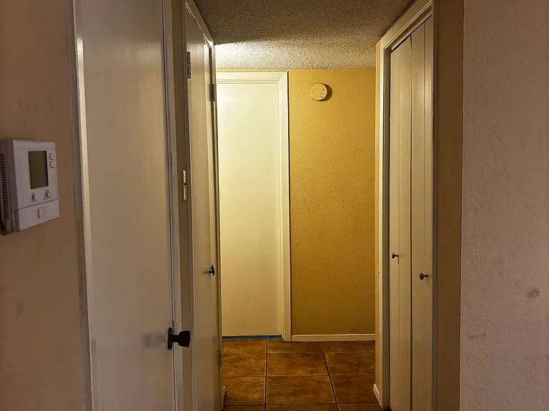 Hall closet and washer and dryer