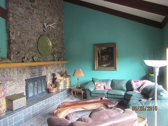 Living room with fireplace