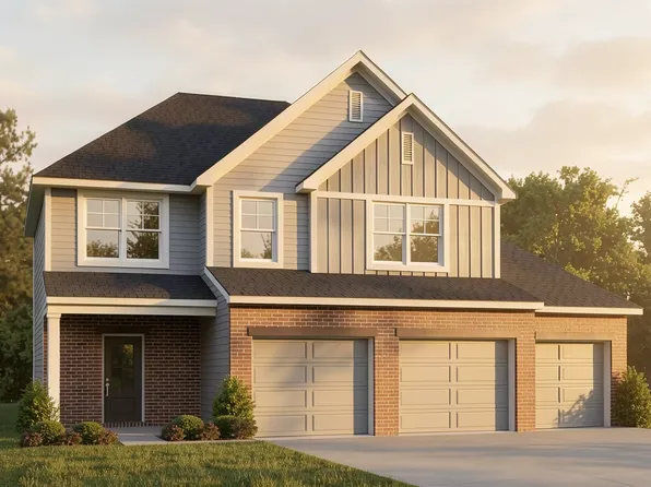Cumberland Modern w/ 3-Car Plan, Pebble Wood