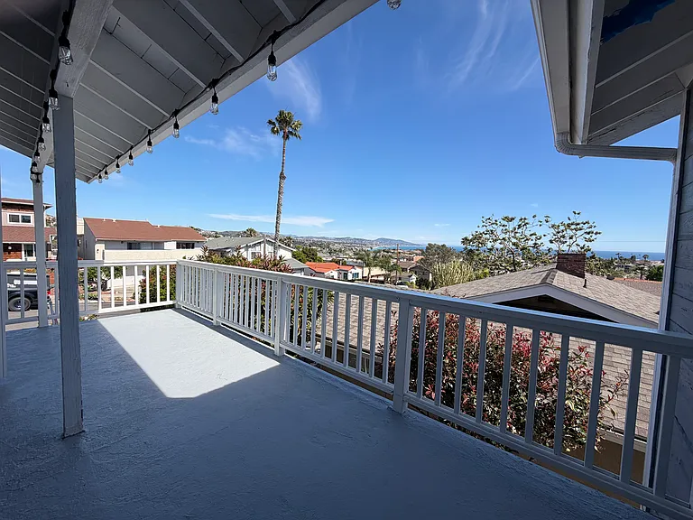 Large, partially covered outside deck with views