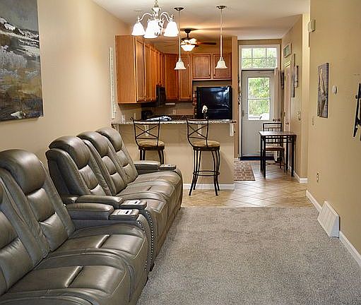 Newer carpet in Living room 