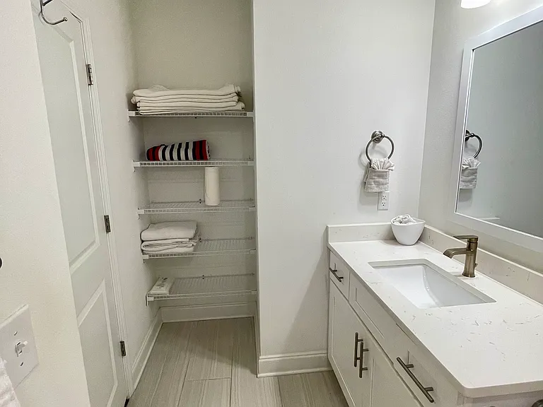 Full bathroom with shower downstair