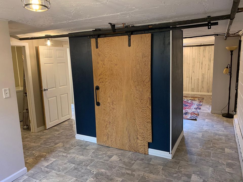 Open floor plan, bedroom closet. Barn door slides over for more privacy.