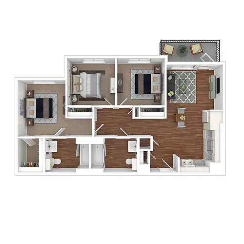 Floor plan Three Bedroom