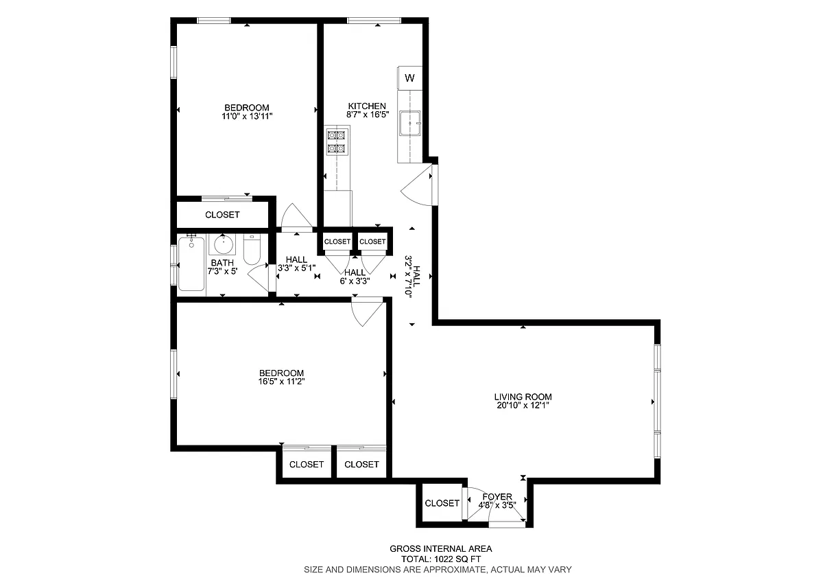 Floor plan Two Bedroom