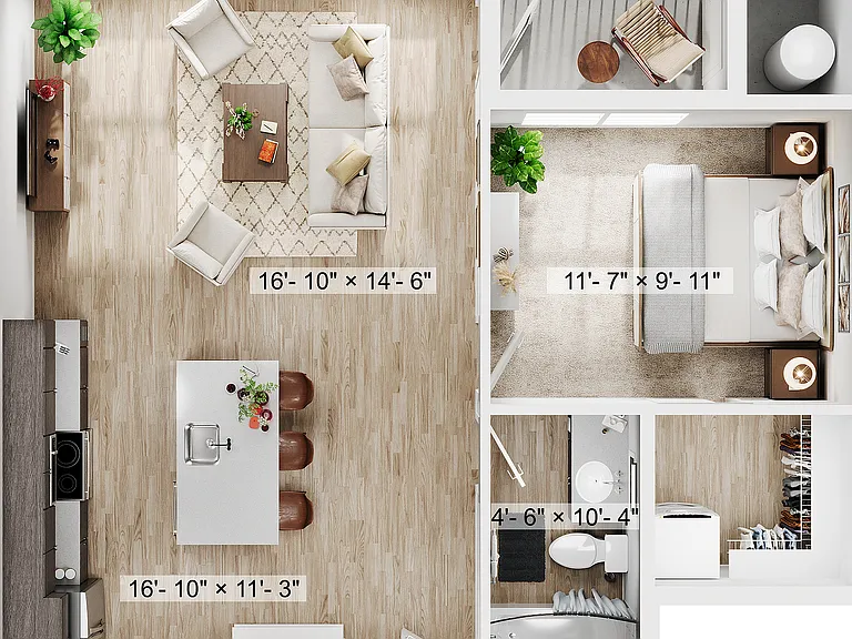1BR/1BA - A4 - 698SQFT 1BR/1BA - A4 - 698SQFT