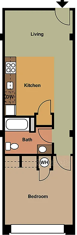 Floor plan 1 Bedroom