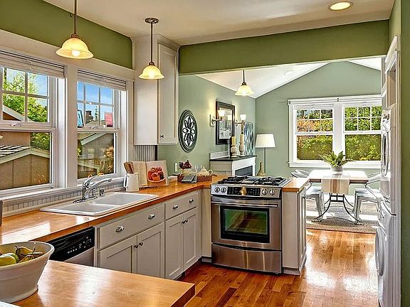 kitchen into dining room