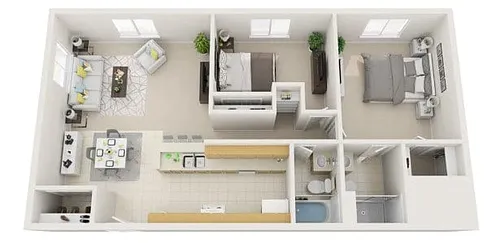 Floor plan Two Bedroom