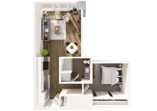 Floor plan One Bedroom