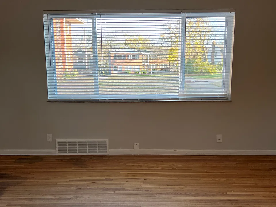 Extra large living room window is 5ft. in length for tons of natural light.