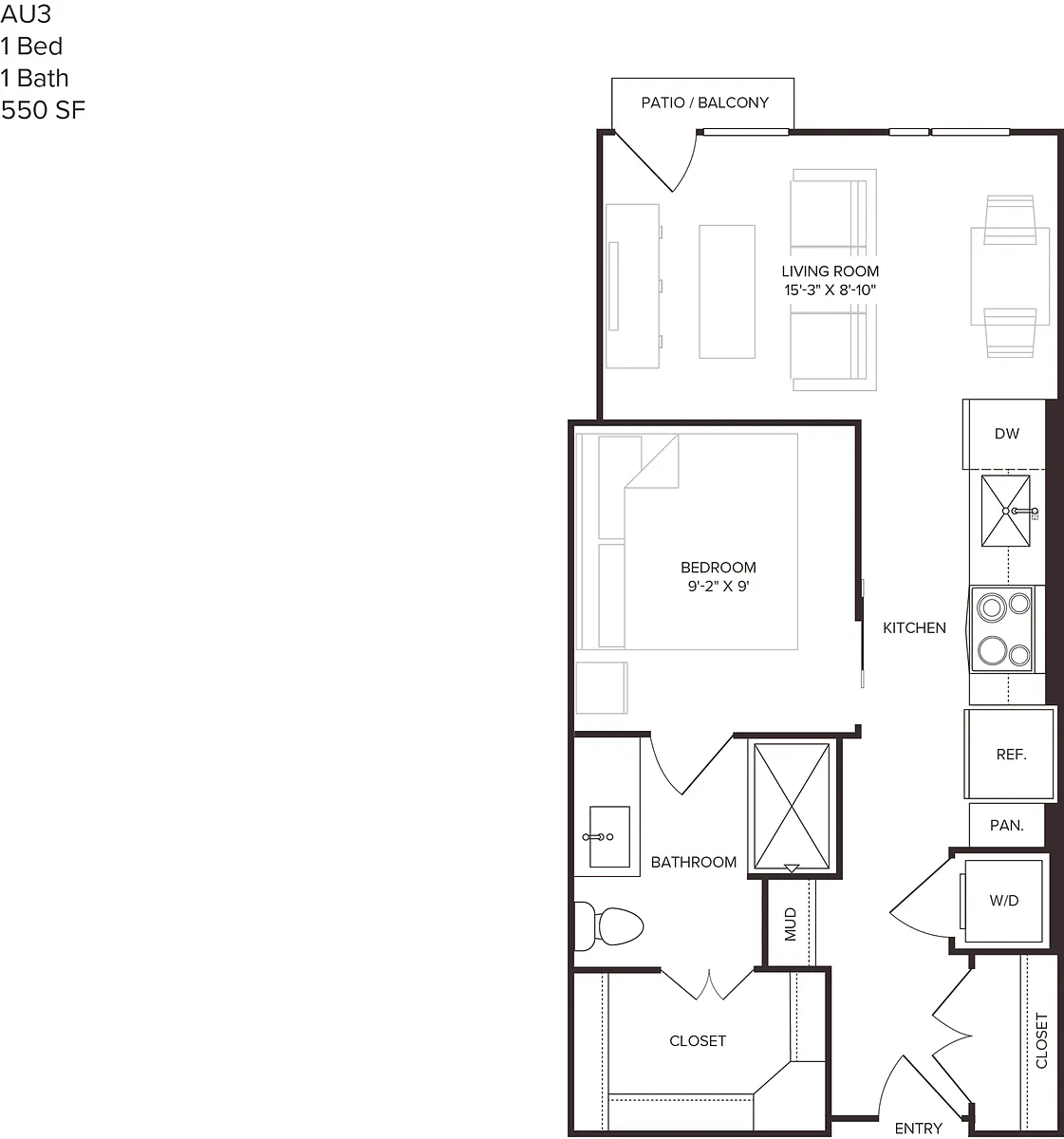 Floor plan AU3
