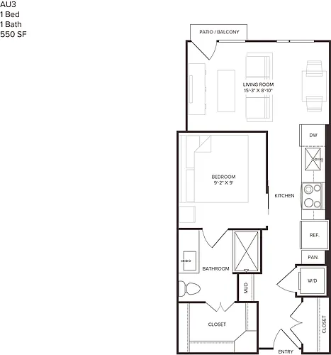 Floor plan AU3