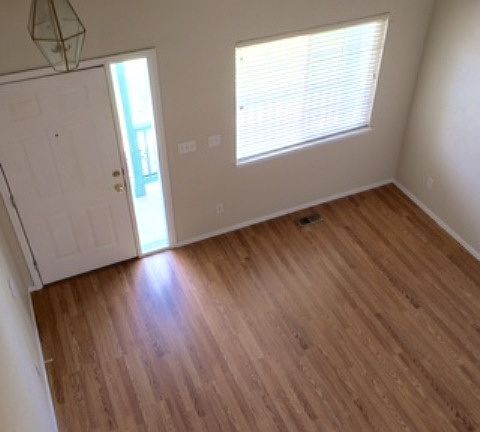 View from upstairs to front door