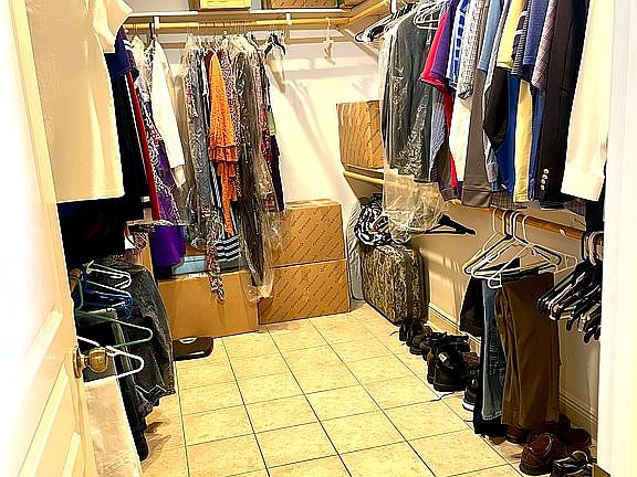 Master walk-in closet