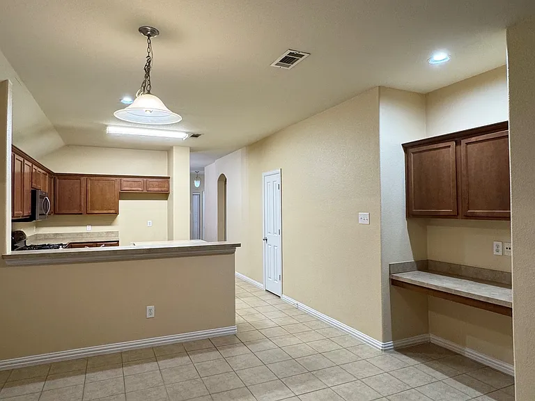 Kitchen and breakfast area with desk nook