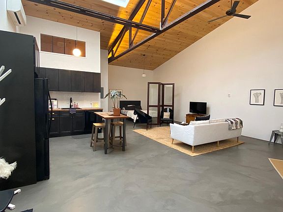Kitchen/Dining Area (l), Sleeping Area (m) Living Area (r)